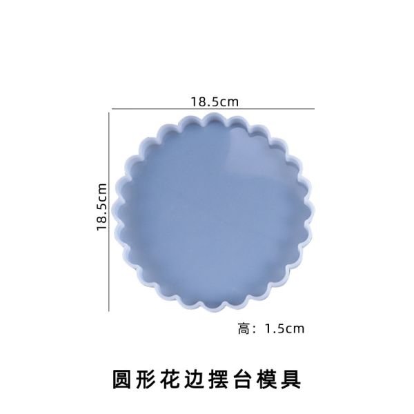 DIY crystal dropper mold, table decoration, square lace table, mirror silicone mold