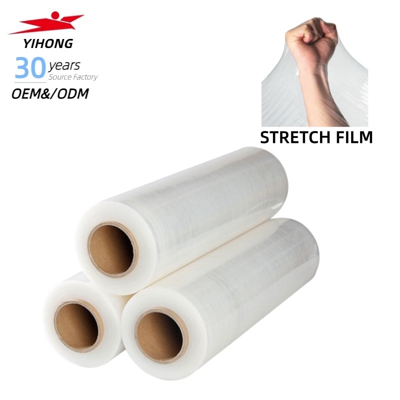 YIHONG Hot Sale Machine Grade PE Soft Glossy Casting 23 Micron Plastic Wrap