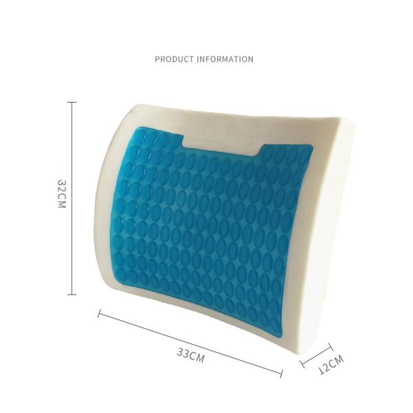 Comfortable Memory Foam Gel Lumbar Cushion for Office Chair Slow Rebound Back Support