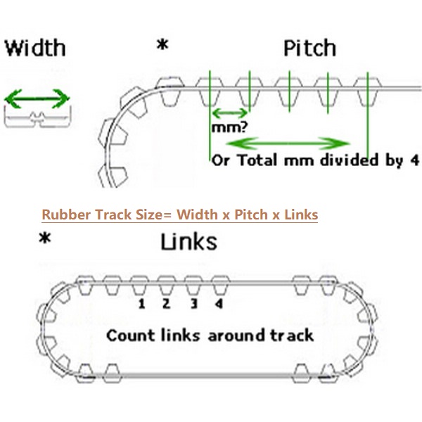 180mm Wide Excavator Rubber Tracks For Mini Excavator Kubota Kx21 / Bobcat 418 / E08