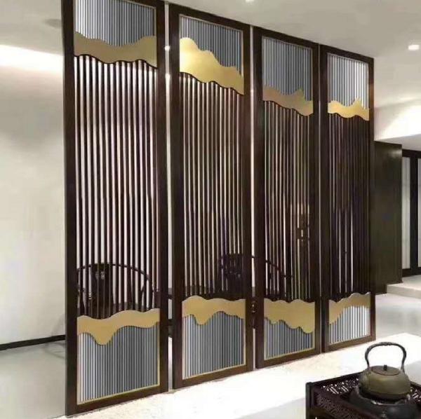 Antique Chinese Style Stainless steel Metal Screen Decorative Room Partition