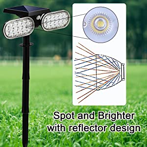 2200mAh 10LM Outdoor Motion Solar Lights SMD3528 Solar LED Floodlight