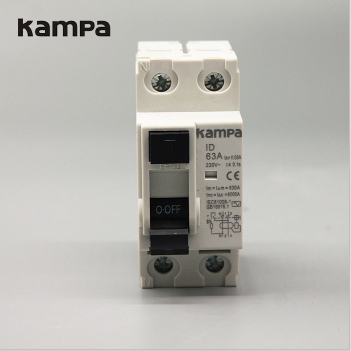 Residual Current Circuit Breakers Kampa IID 2P 63A  Elcb Rccb High Quality
