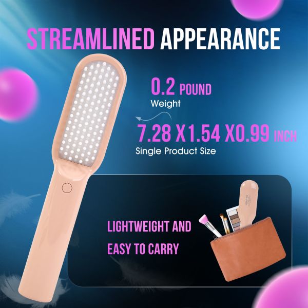 Portable Rechargeable Hair Growth Brush with 660nm Red Light Therapy Technology