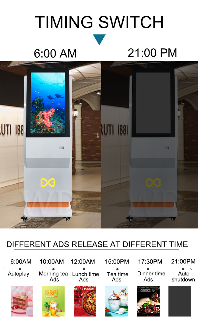 RAM андроида 2GB 350 Nits стоя Signage цифров, Signage 32 цифров дюйма