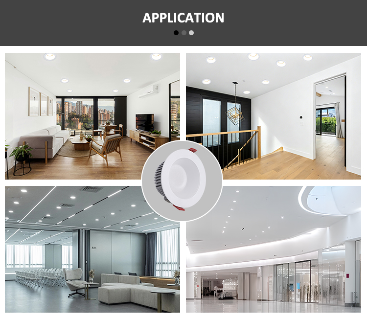 60 Degrees Anti Glare Recessed LED Downlight with CCT 3000K 4000K 6000K and CRI 90