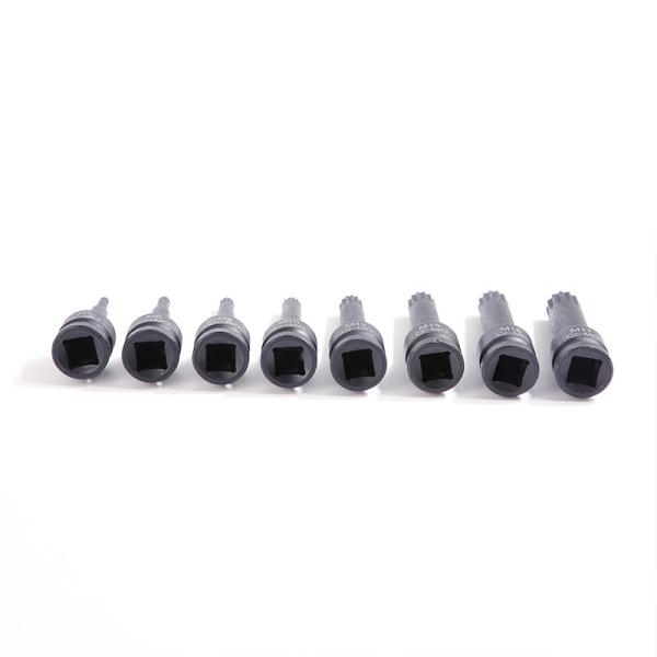 Strong and Durable 8 pcs CR-MO M5 Hex Size Impact Socket Set for Hand Electric Tool