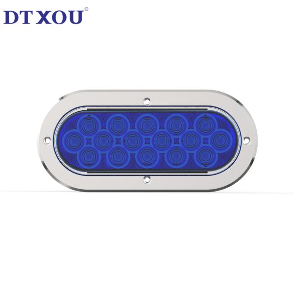 6 Inch Dot Eec Oval Trailer Lights Super Bright 18led Brake Turn Stop Reverse Tail Lights With Waterproof Boat Trailer Truck
