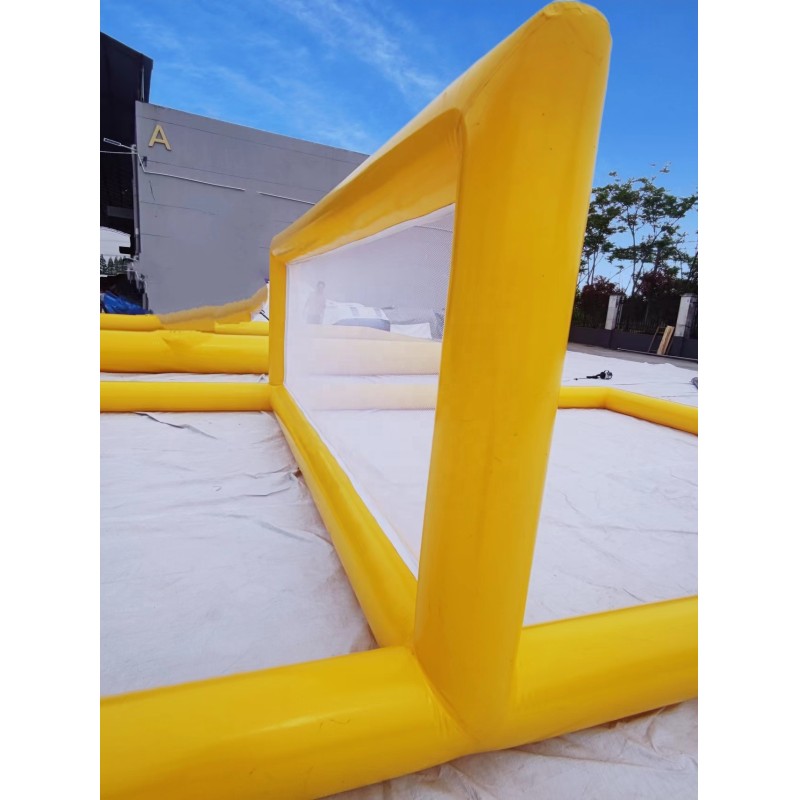 Inflatable Portable Water Volleyball Court Customizable Size Color Logo for Beach Resort Pool Party Commercial Events Wholesale