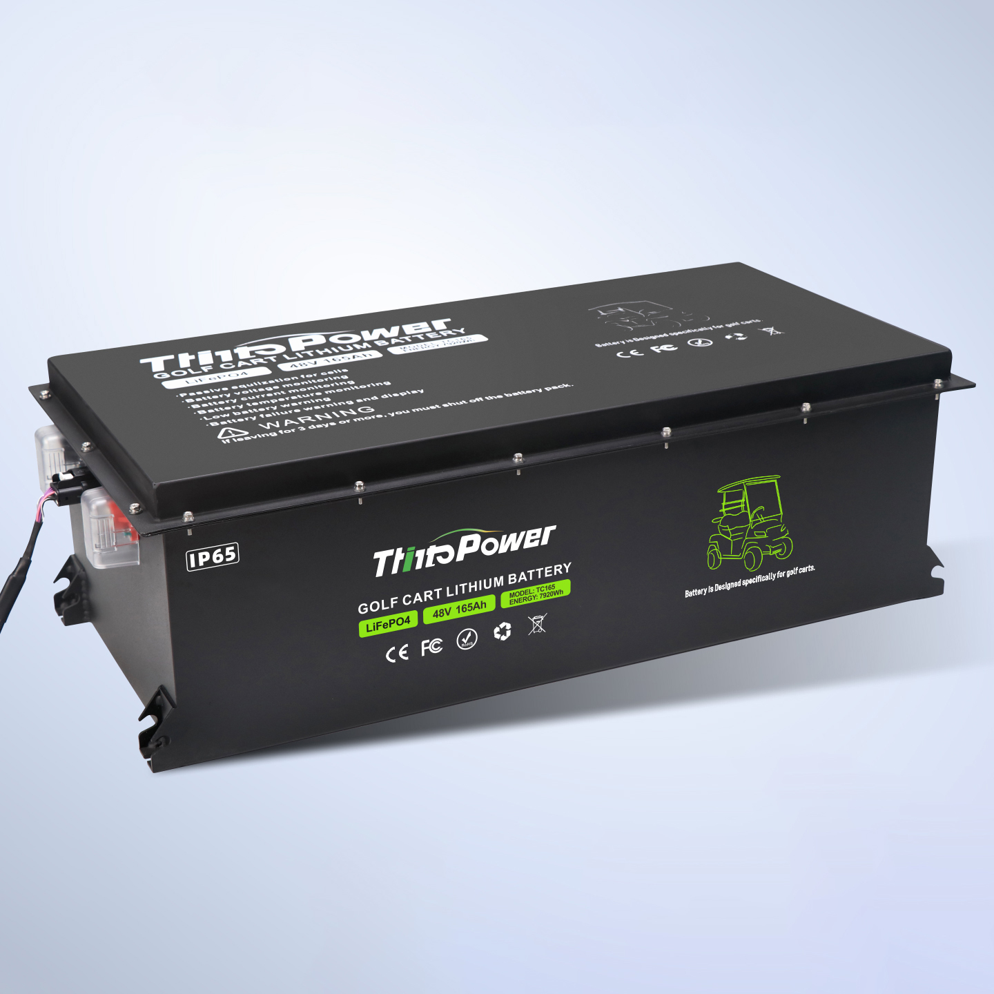 Golf Cart Lithium Battery 48v 165Ah Capacity Compatible with Excar Models for Power