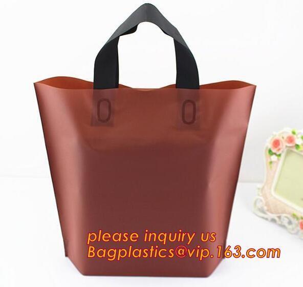 eco-friendly plastic LDPE HDPE soft loop handle bag,Soft Loop Handle Bags/High quality white soft loop handle plastic ba