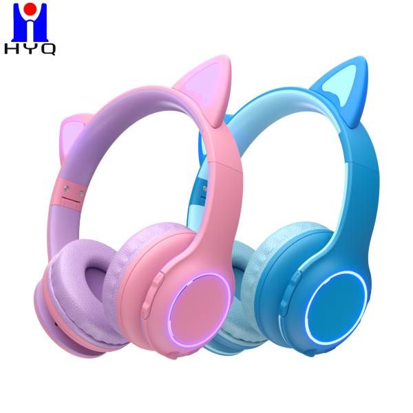 Colorful Wireless LED Headphone With Mic 40mm Drives Stereo Deep Bass Sound Gaming Headset