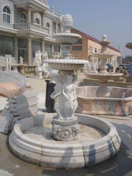 OEM Water Fountain Pool With Lion 300cm Stone Carving Sculpture