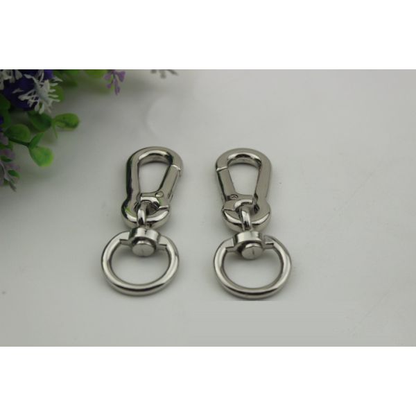 Bag hardware products 20 mm gold & nickel metal swivel eye bolt zinc snap hook