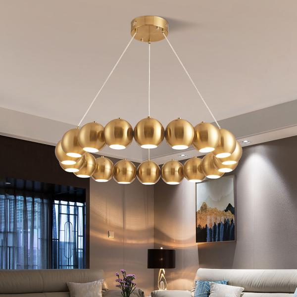 Round sphere led chandelier for living room bedroom table dining room hanging lamp(WH-MI-319)