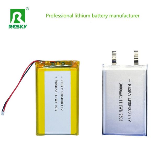 Rechargeable Batteries 3.7v 804070 3000mAh 11.1wh Lithium Ion Polymer Battery Pack