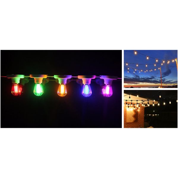 света шарика рождества шариков шарика G40 1W строки СИД 2700K винтажные на открытом воздухе