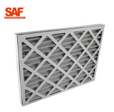 Pleated Industrial Air Filter Cardboard Frame G4 Cotton Hvac Oven Low Energy Consumption