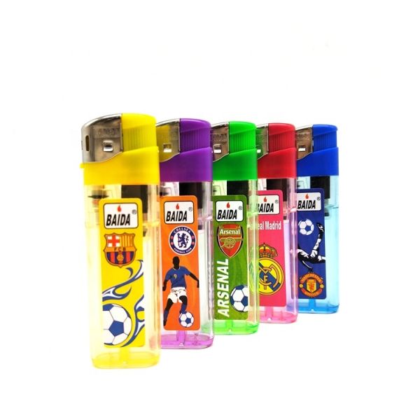 Customization DY-307 Electronic Plastic Lighter Plastic Electronic Gas Lighter