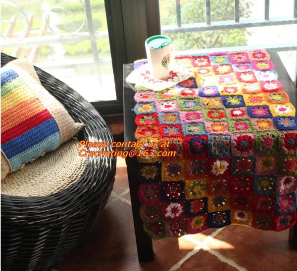 Handmade crochet rug, Acrylic blanket knit carpet, Hand knit blanket, rug, carpet, blanket