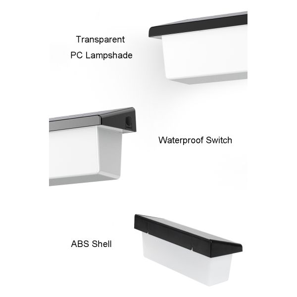 Waterproof Solar Wall Light Outdoor LED Motion Sensor Decor Lamp for Garden Wall Mount