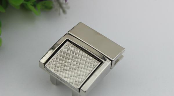 Bag hardware zinc alloy gold metal press locks for laptop bags