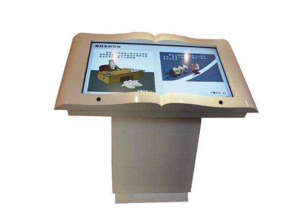 White Metal Free Standing Hd Multi Touch Screen Table For Museum , Long Life