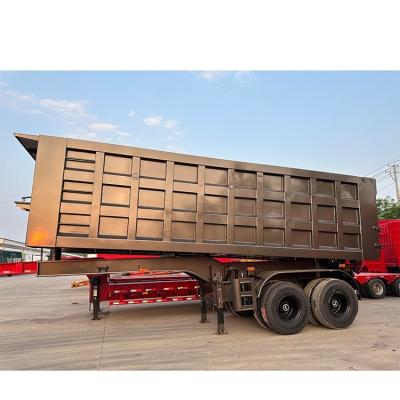 2-Axis 12R20 Dump Semi-Trailer with Box Size Inner Size 9200x2200x1200mm