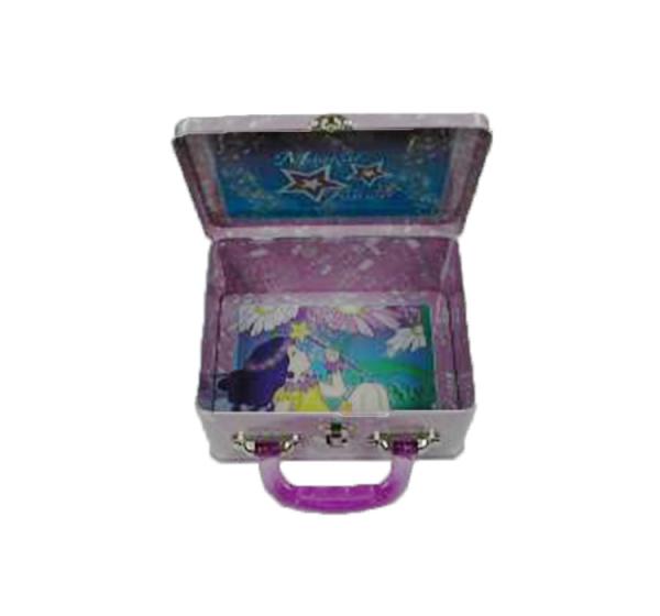 Custom Color Handle Tin Box Environmentally Friendly 196*155*83hmm