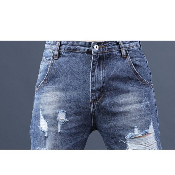 28-40 Size Ripped Skinny Mens Casual Jeans Strech Denim 100% Cotton Pants