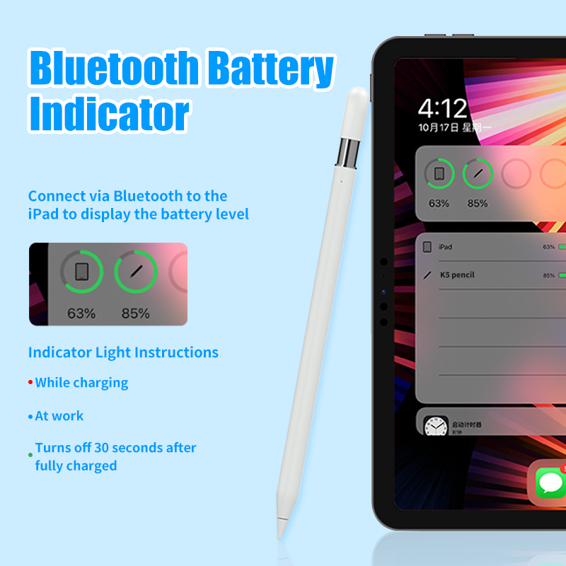 In Stock Bluetooth Magnetic Charging Stylus Pen for iPad 30min Fast Charge 10h Use Hidden Rechargeable Active Pencil