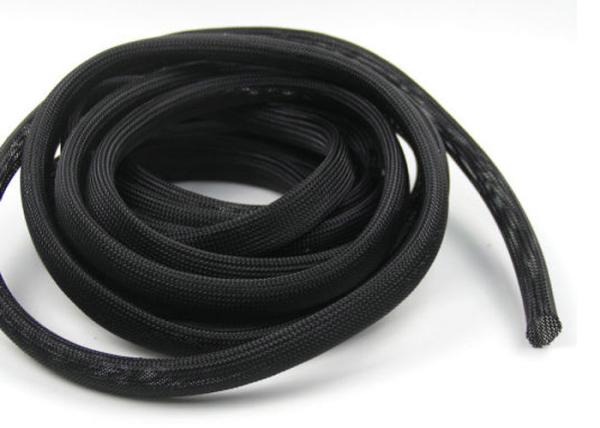 Diâmetro feito sob encomenda Sleeving trançado automotivo da resistência de abrasão para cabos bondes