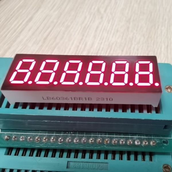 Super Bright Red 7 Segment LED Display 6 Digit 0.36inch Common Anode