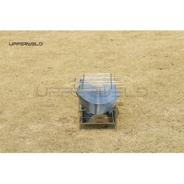 Древесное топливо наружная ультралегкая складная гриль Чистая отделка для портативного барбекю