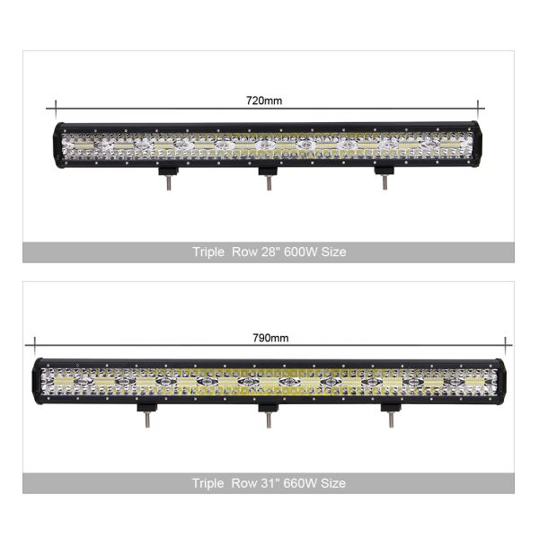 60W 120W 180W 600W 4x4 Offroad Led Light Bar For Cars Combo Beam Off road SUV ATV Tractor Boat Trucks 12V 24V Work Light