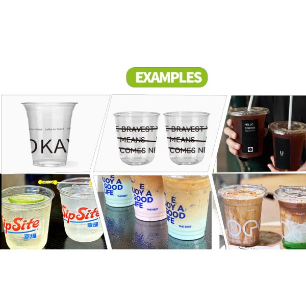 90mm 98mm Clear PET Single Wall Disposable Cups with Lids for cold drink
