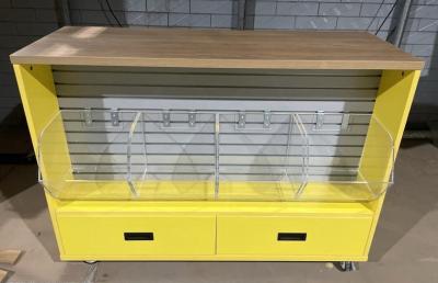 DISPLAY RACKS MOBILE RETAIL CART - YELLOW