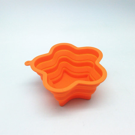 silicone mold kitchen accessories star shaped collapsible silicone bowl SK-087