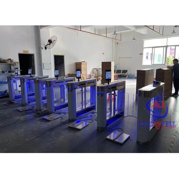 Low Noise TCP IP Flap Gate Turnstile Multifunctional Access Control