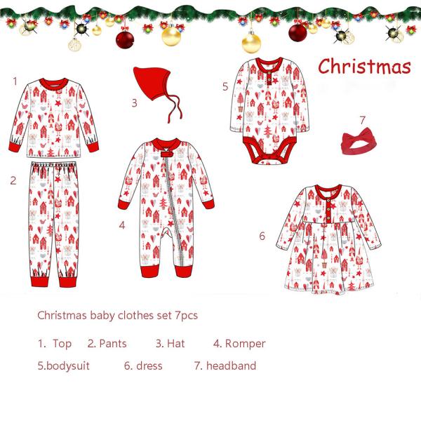 Christmas Baby long sleeve girls dresses christmas printing clothing children outfits girl dress