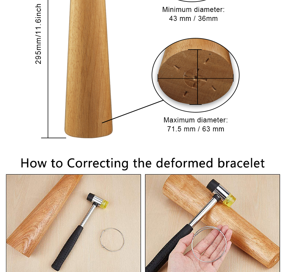 Отрегулируйте диаметр Сайзер 70-80мм оправки браслета инструментов аксессуаров ювелирных изделий браслета