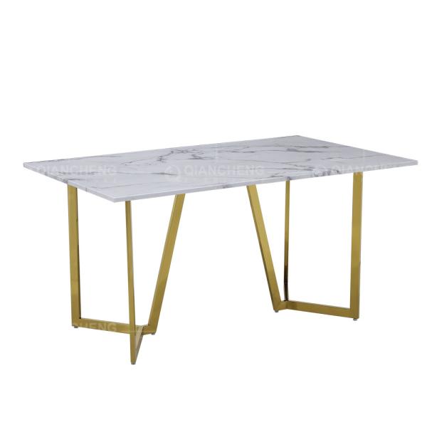 A mesa de jantar de mármore luxuosa de 6 Seater aglomerou a mesa de jantar superior de pedra
