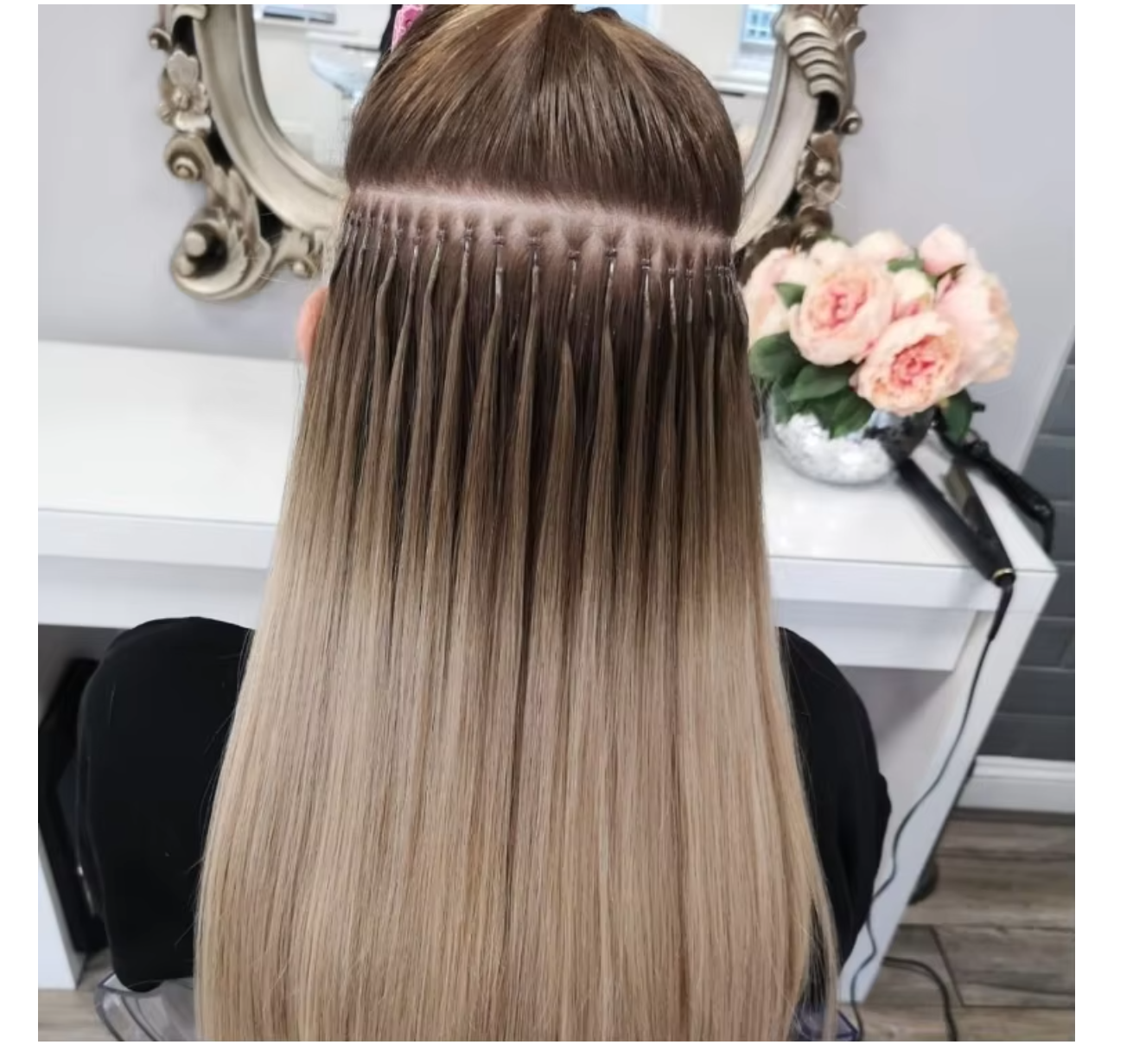 Wholesale 12A Remy Micro Link Beads Nano Ring Hair Extensions Double Drawn Russian Human Hair Extension Nano Ring Tips