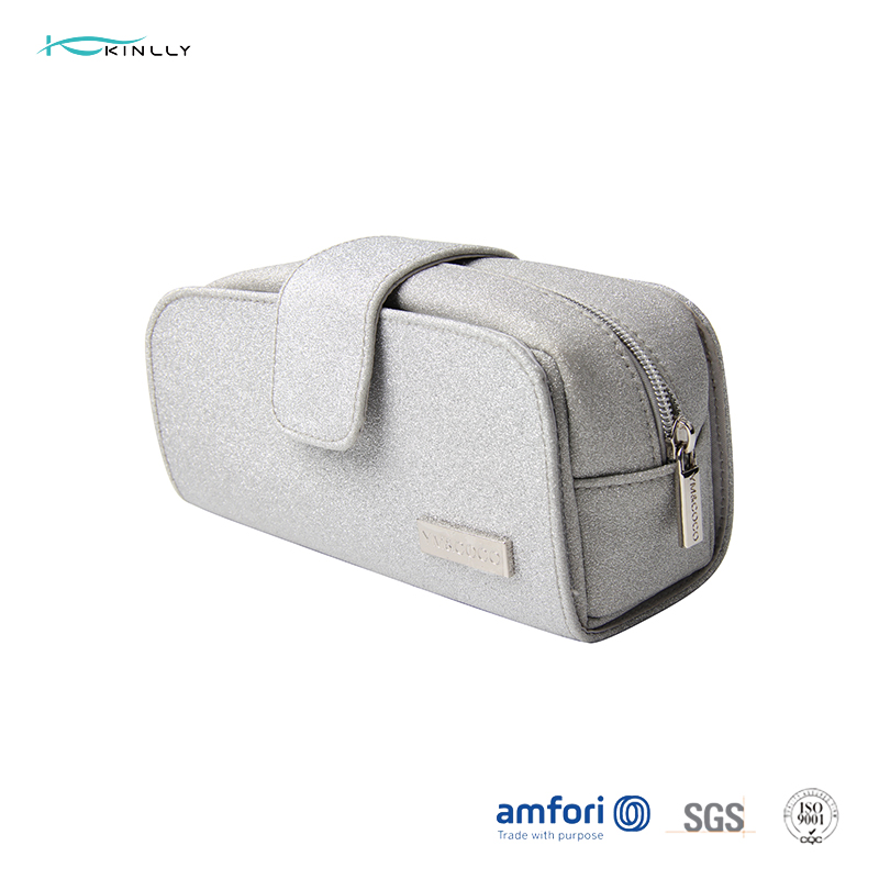 Роскошная сумка щетки макияжа PU закрытия молнии с изготовленным на заказ логотипом прессы