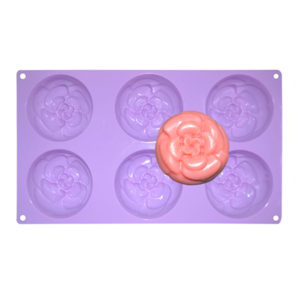 Цветки полостей прессформы 6 мыла силикона анти- разрыва Handmade формируют для украшения торта
