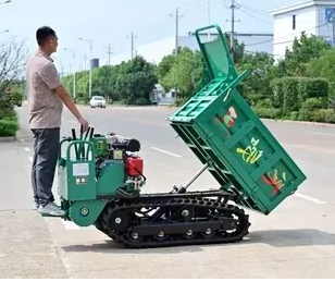 Light Duty Mining Dumper GF1000 Rubber Track Carrier 1 Ton 1.5 Ton Maximum Load Plantation Transport