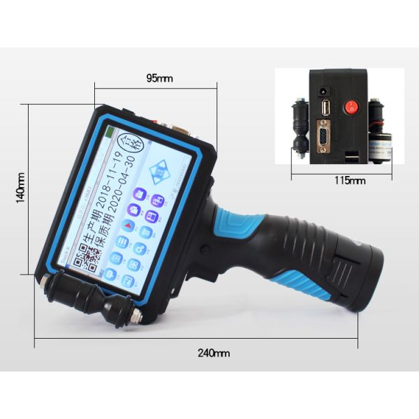 Card Printer Inkjet Balloon Printer Handheld Inkjet Printer Single Color Fast Dry Ink