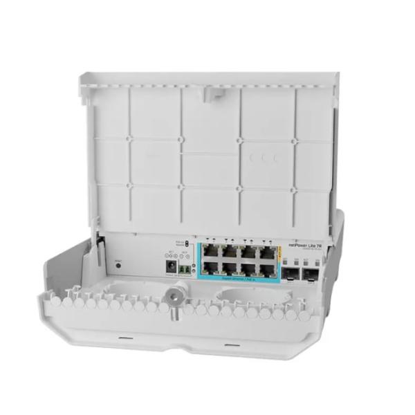 MikroTik 8 Port Outdoor Reverse POE Fiber Optic Switch With Gigabit Ethernet