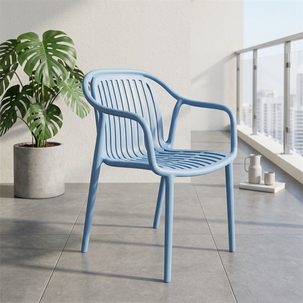 Hot Selling Vertical Hollow PP Chair Comfortable Simple Dining Leisure Armchair for Home Outdoor Balcony Beach Warehouse Use