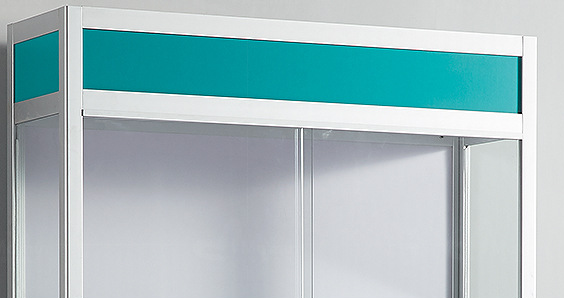 Blue Pharmacy Display Shelves , Multi Layer Pharmacy Cabinet Design With Lock